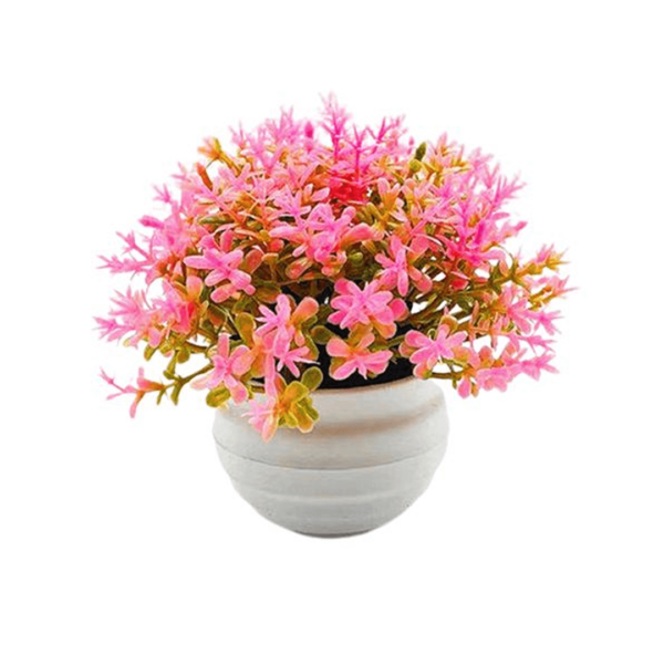 1 Set Artificial Plant Pot Ornamental Photo Props-Pink